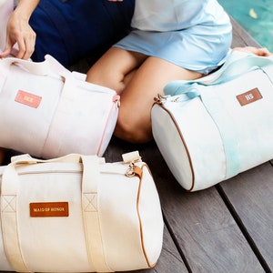 Personalisierte Kinder Seesack | Monogramm Mädchen Tasche | Monogrammiert Geschenke für Jungen Mädchen | Kinder Seesack | Personalisiert | Reisetasche Monogrammed