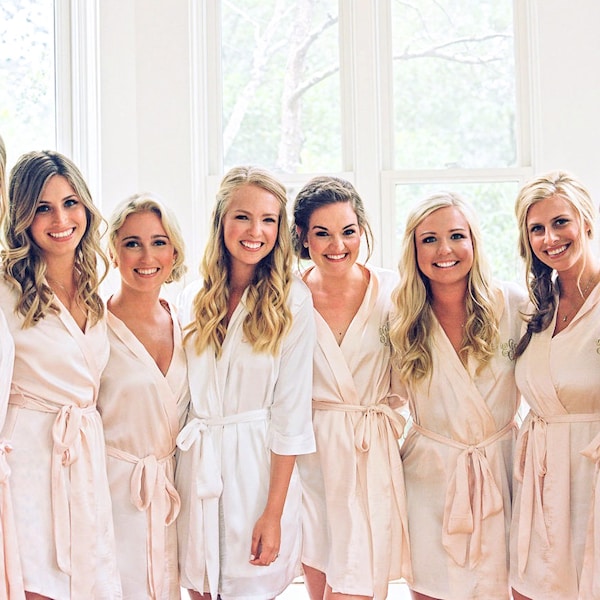 Set of Bridesmaid Robes, Bridesmaid Gifts, Set of Bridesmaid Robes, Bridesmaid Robe, Bridesmaid Gift, Kimono Robe, Wedding Robes