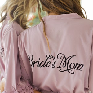 Bridesmaid Robes Set of 4, 5, 6, 7, 8, 9, 10, 11, Bridesmaid Gift, Lace Bridal Robe, Bridal Robes, Bridesmaid Proposal, Personalized Robe image 6