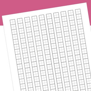 Japanese Character Writing Practice Sheet Genkouyoushi Paper Printable Kanji Hiragana Katakana Worksheet PDF Instant Download