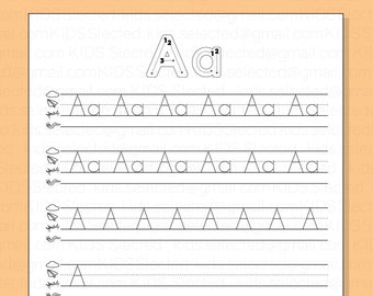 Alphabet Tracing Worksheets Printable Letter ABC Handwriting Practice Activity Sky line Plane line Grass line Worm line for for Kindergarten