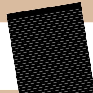 Carta nera a righe Pdf stampabile Download istantaneo digitale Fogli di pagina per scrittura a righe universitari 8,5 x 11 formato lettera USA