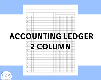 Accounting Ledger Etsy