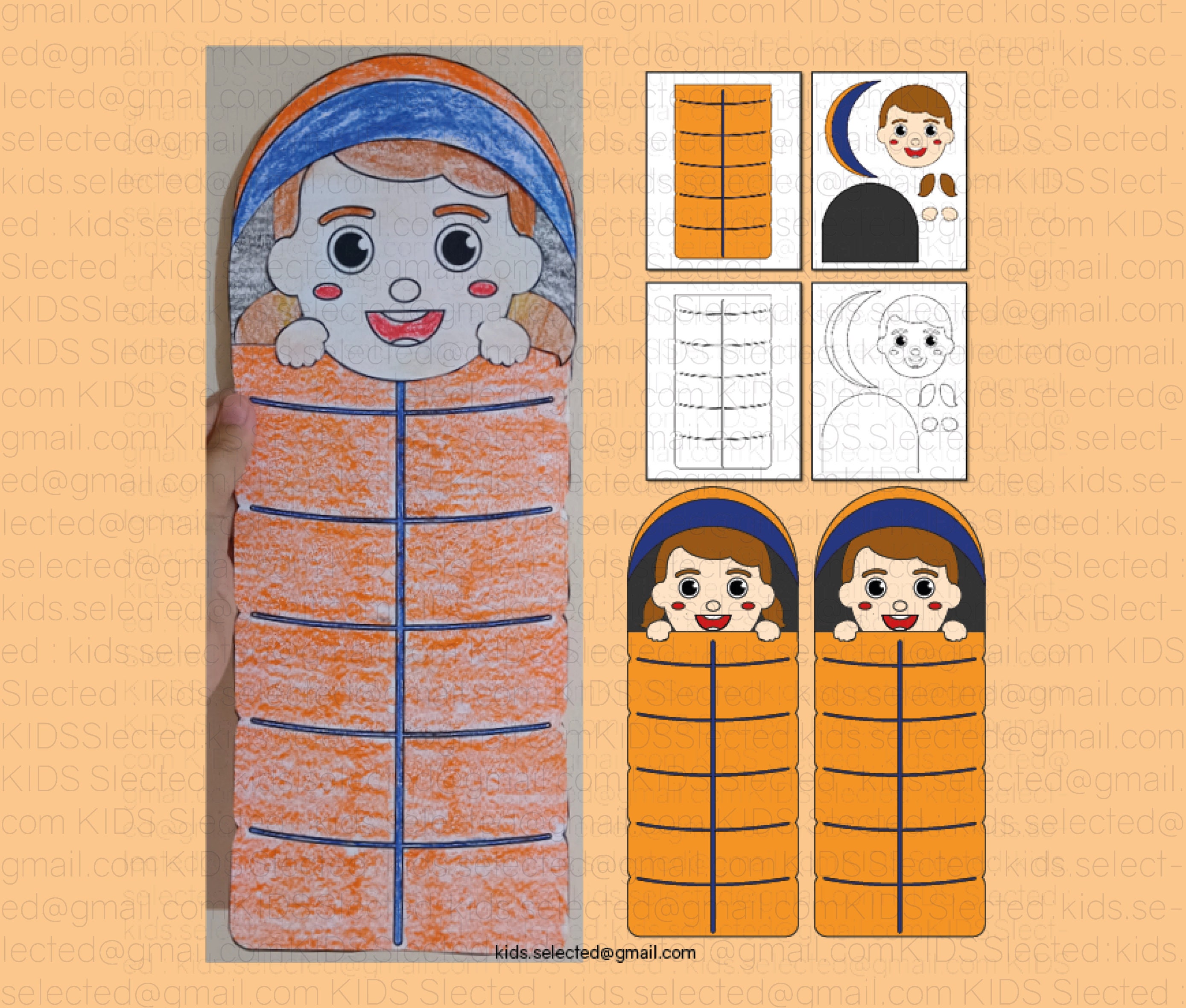 Camping Craft Sleeping Bag Bulletin Board Summer Coloring Pages End of the Year Activities Cut and Paste Printable Paper Art Projects