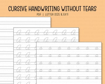 handwriting without tears uk Cursive Handwriting Without Tears Letter Formation A-Z Printable Tracing Practice Worksheet Paper Instant Download Digital Format for Kids