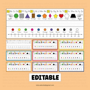 Editable Name Plates for Kids Printable Student Desk Name Tags Label Colorful Template Rainbow Classroom Decor Theme