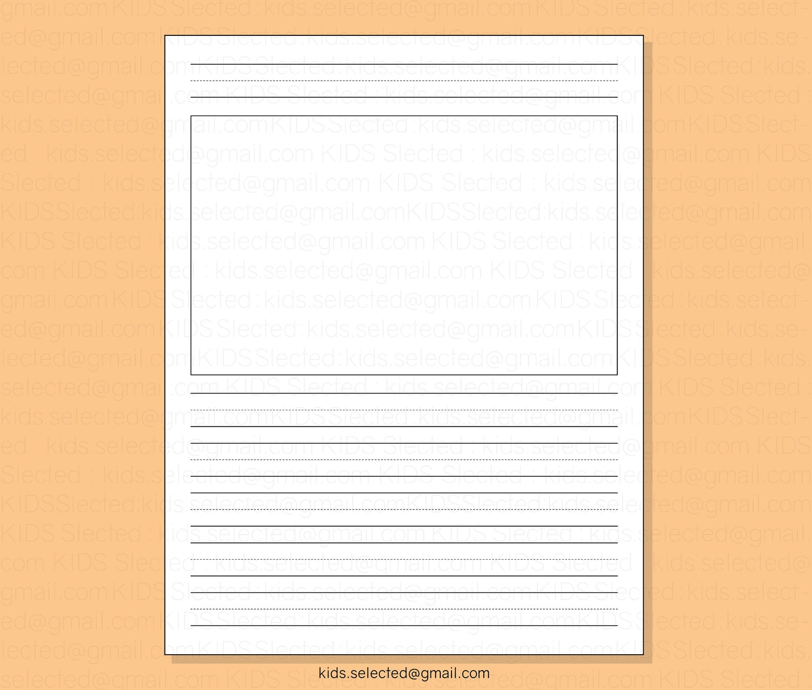 Writing Paper With Picture Drawing Space for Kindergarten Instant ...