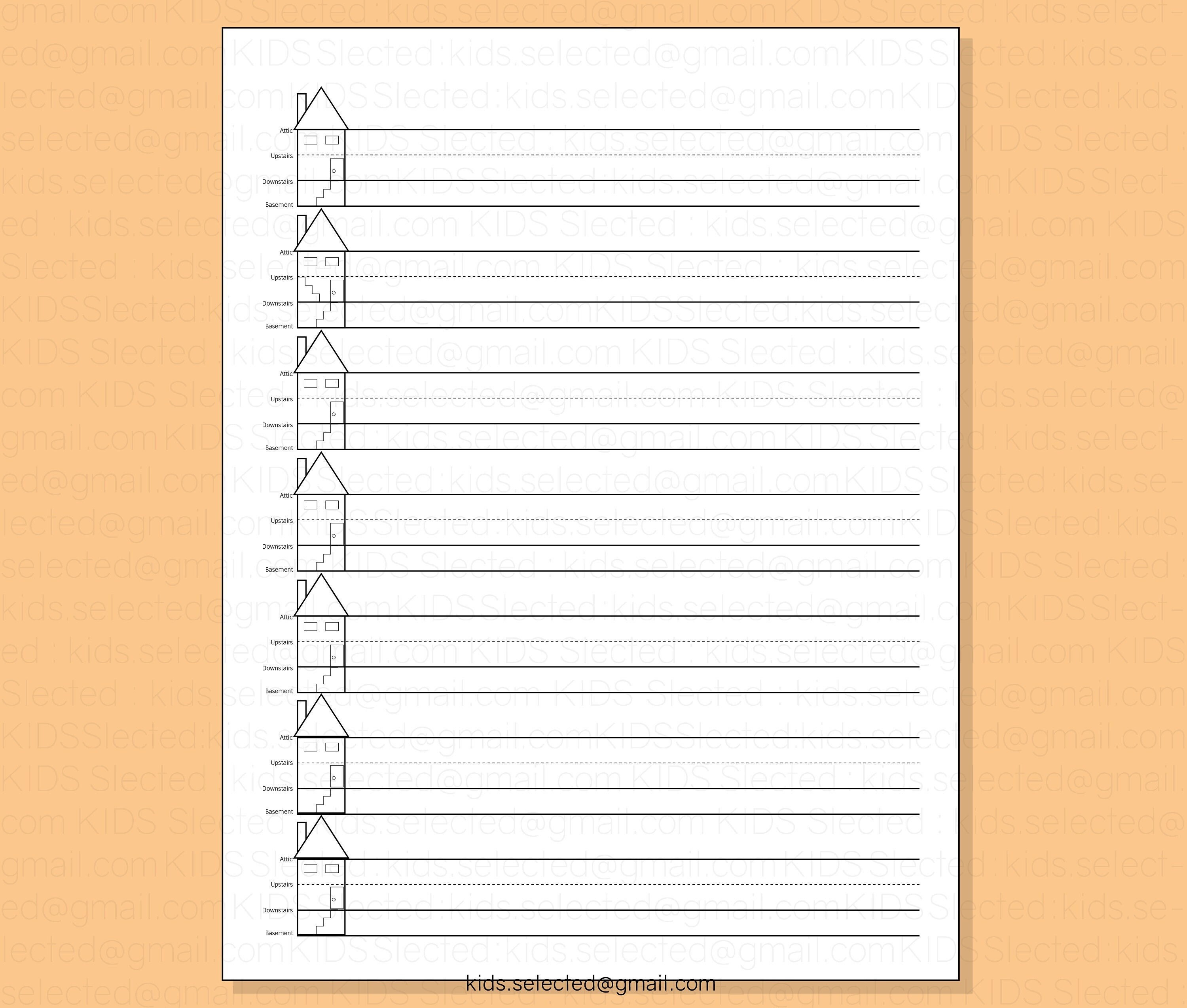 Writing Paper for Kindergarten Printable Pdf Digital Instant Download Penmanship Handwriting Sheet for Kids Preschool