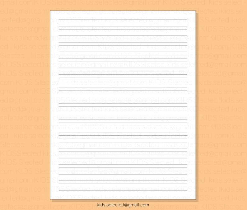 4 Lines Writing Paper for Kids Grade 1 Printable Handwriting Etsy Canada