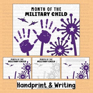Mes del Niño Militar: Pintura con Huellas de Manos, Actividades de Escritura, Tablón de Anuncios, Páginas para Colorear, Proyectos Imprimibles para Niños