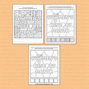 Women's History Month Coloring Pages Activities Pop Art Bulletin Board ...