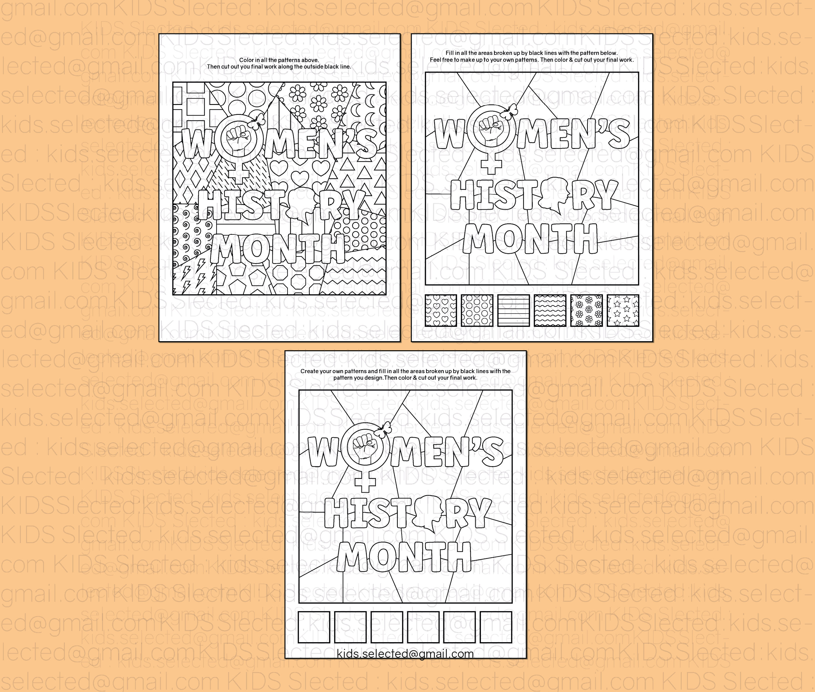 Women's History Month Coloring Pages Activities Pop Art Bulletin Board ...