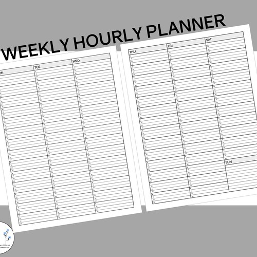 Weekly Hourly Planner Printable Undated Daily Appointment - Etsy