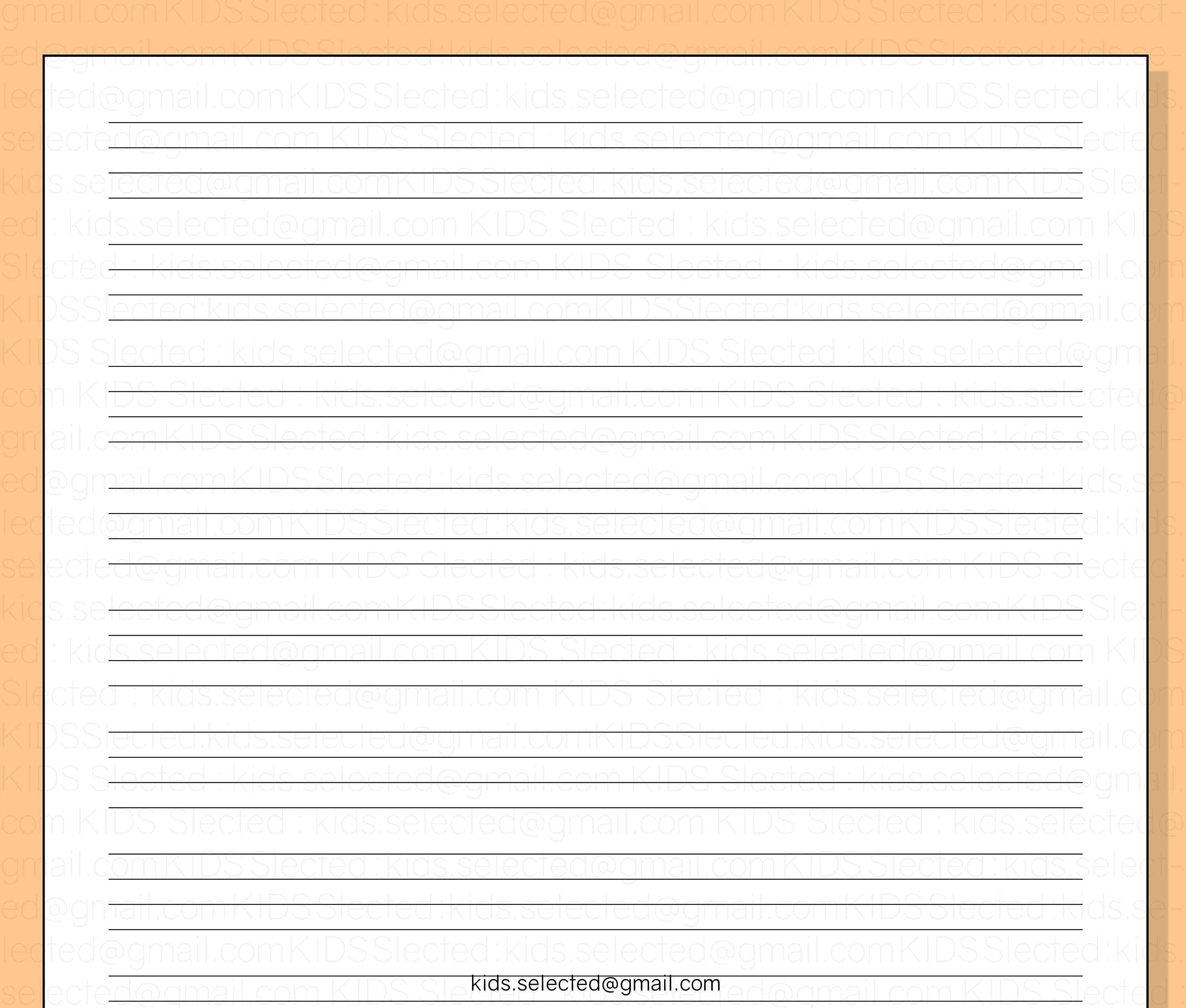 Papel de escritura de 4 lineas para ninos Grado 1 Hoja de trabajo de practica de escritura imprimible Papel de caligrafia de jardin de infantes Descarga instantanea Etsy Mexico