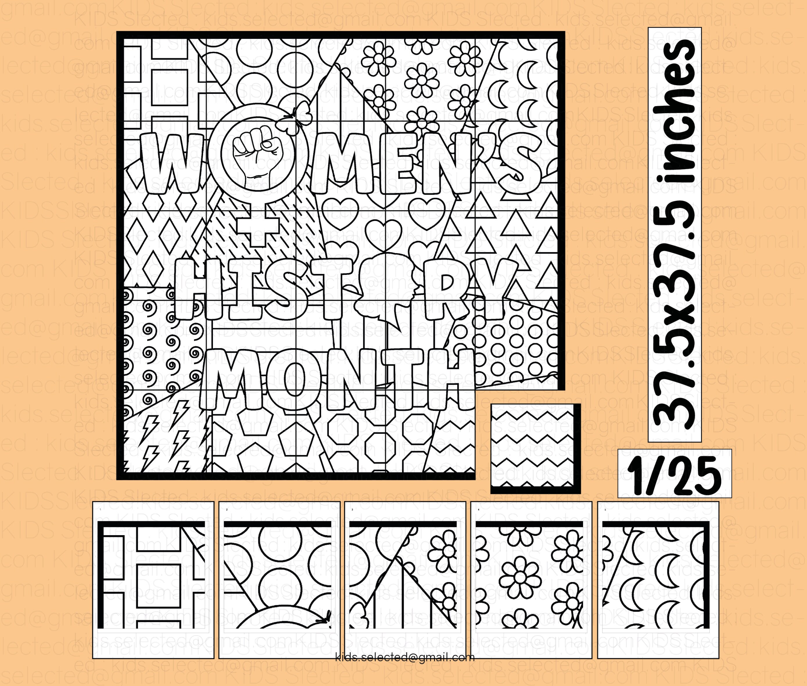 Womens History Month Poster Bulletin Board Coloring Pages Activities ...