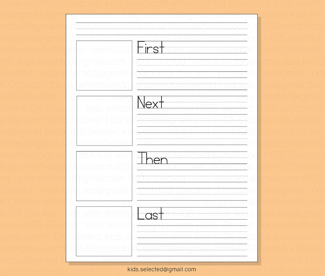 Sequencing Writing Paper With Picture Space Printable Pdf Instant ...