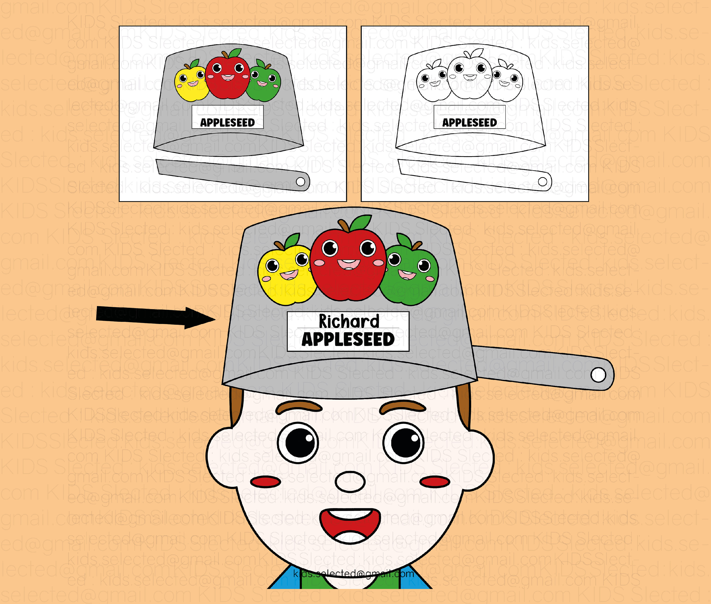 Johnny Appleseed Hat Activities Craft Apple Pot Crown Headband Template Johnny Appleseed Hat Activities Craft Apple Pot Crown Headband Template