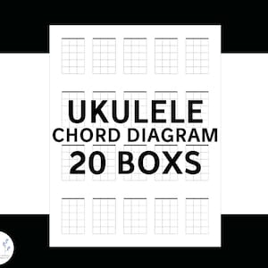 Ukulele Chord Chart Blank Diagrams Printable pdf Digital Instant Download 20 Chord Boxes per Page Blank Songwriting Tool Prayer