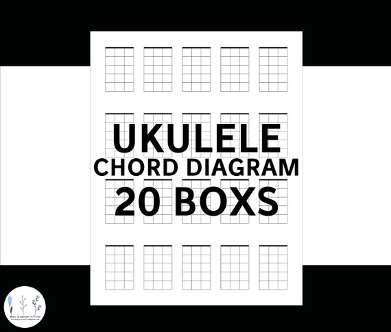Ukulele Chord Chart Blank Diagrams Printable Pdf Digital - Etsy Canada