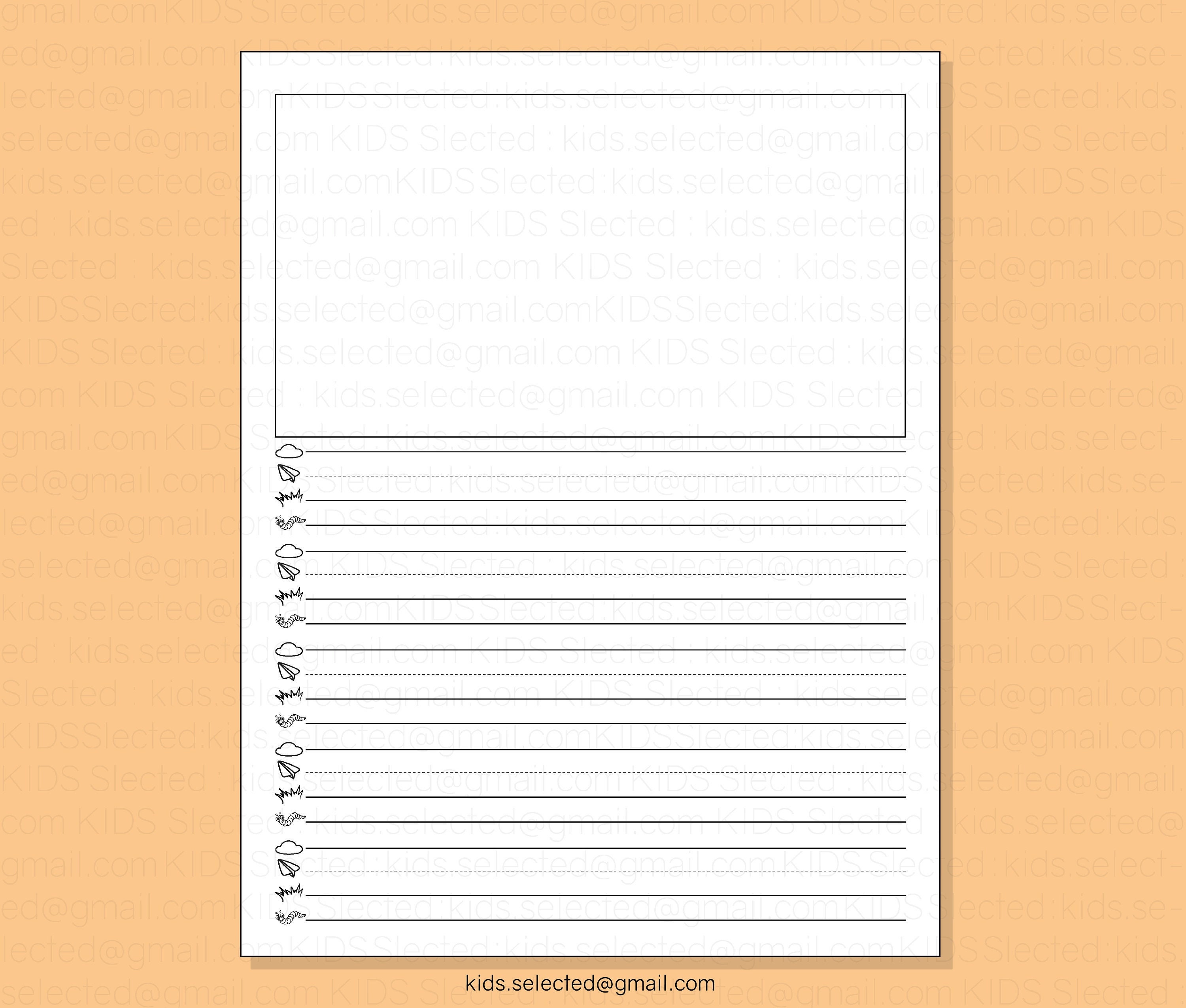 Writing Paper Printable for Children, Activity Shelter