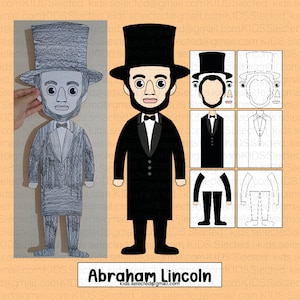 Presidents Day Craft Bulletin Board Abraham Lincoln Activities Coloring Pages Door Decorations Cut and Paste Printable Art Projects US