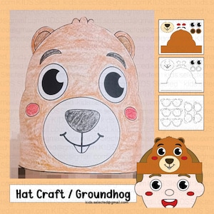 Groundhog Crown Hat Craft February Headband Coloring Activities Kindergarten Printable Paper DIY Art Projects