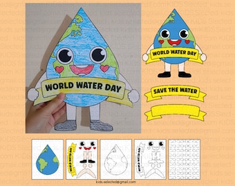 World Water Day Craft Bulletin Board Writing Activities Coloring Project Classroom Decor Cut and Paste Printable for Kid Kindergarten