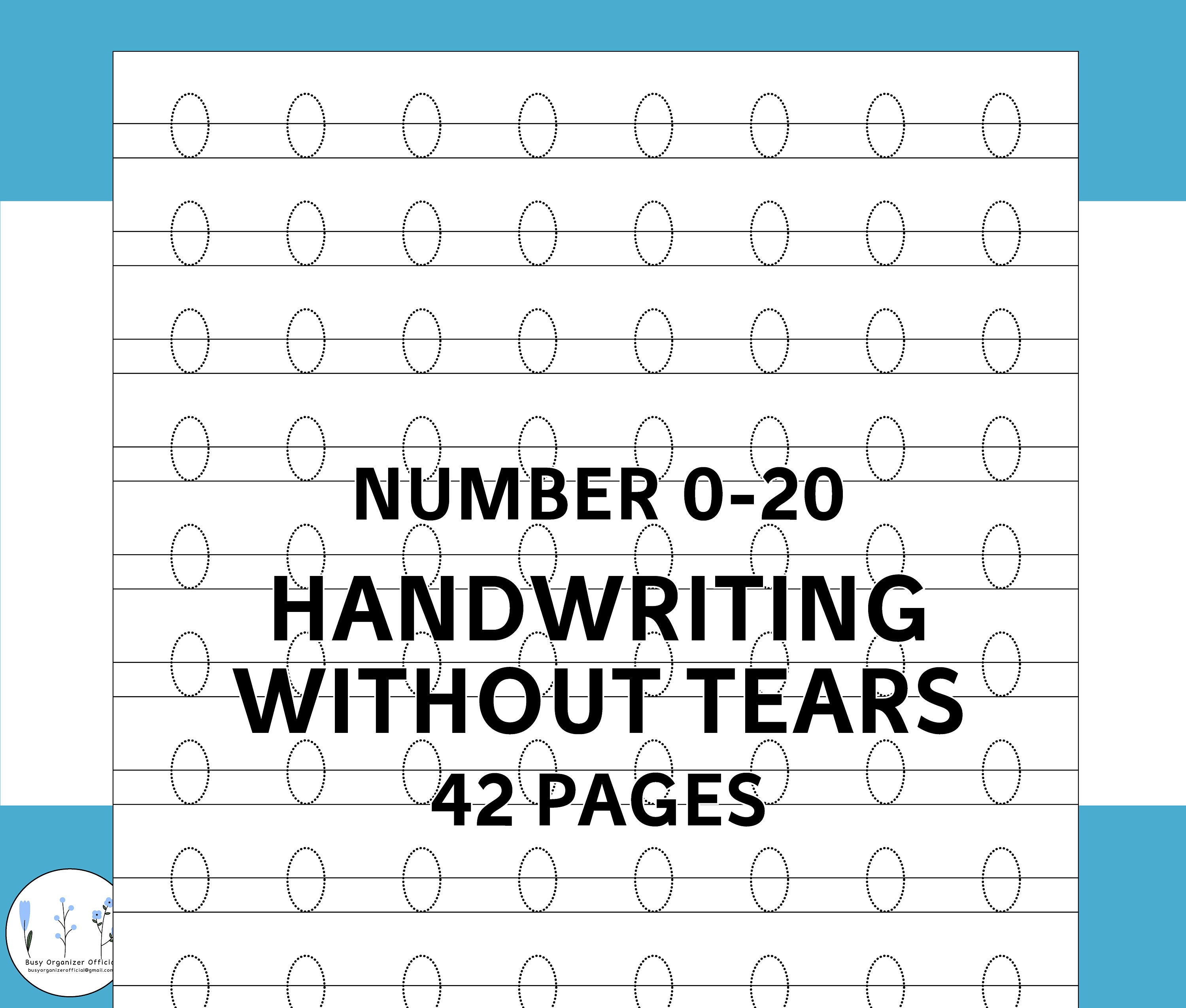 Handwriting Without Tears Numbers 0-20 Printable Tracing - Etsy