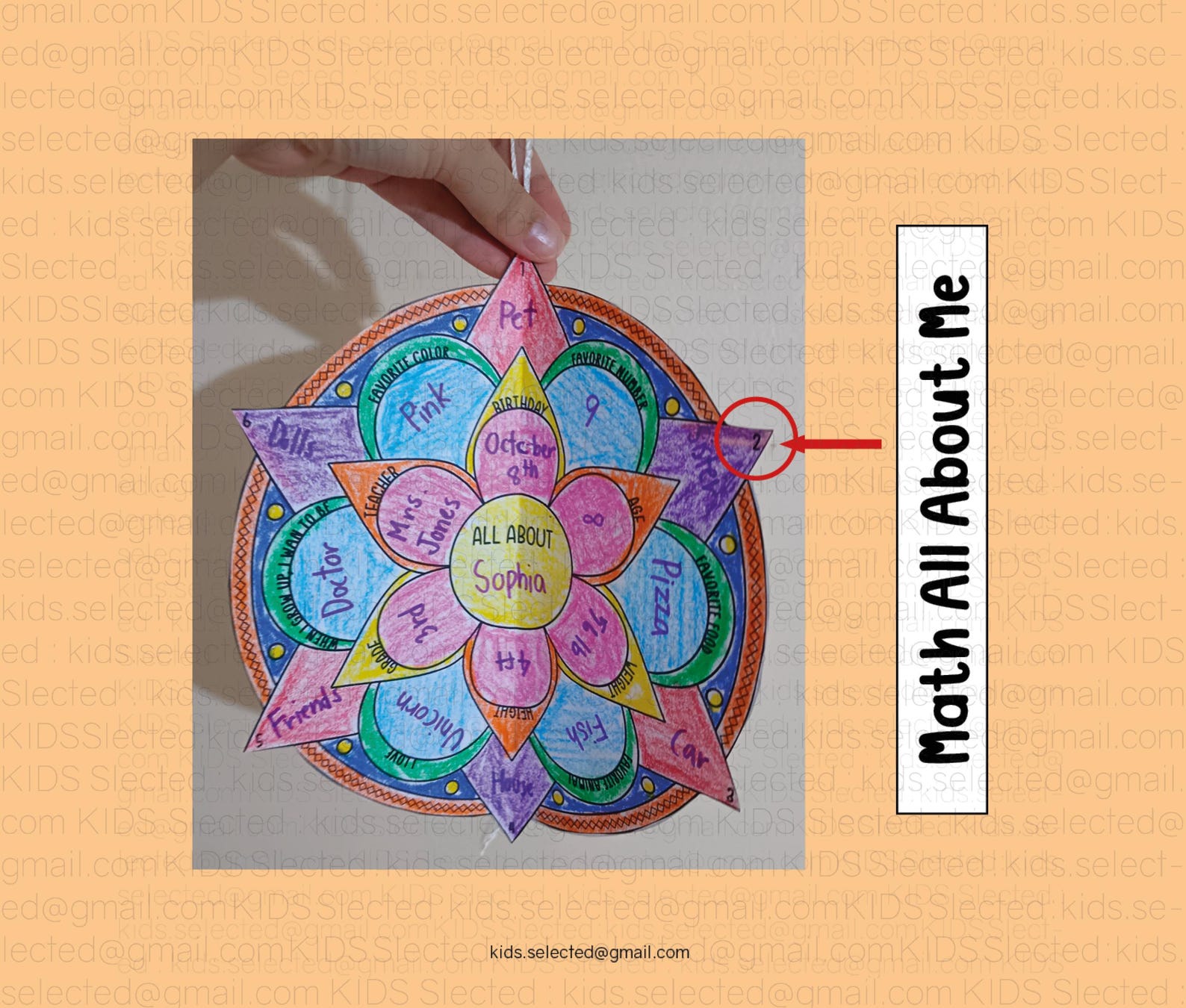 All About Me Printable Math Mandala Writing Template First Day of ...