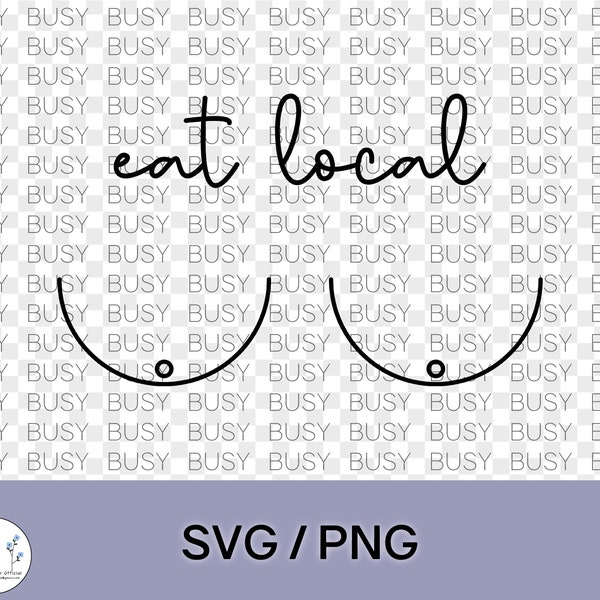Eat Local SVG PNG Clipart Digital Instant Download