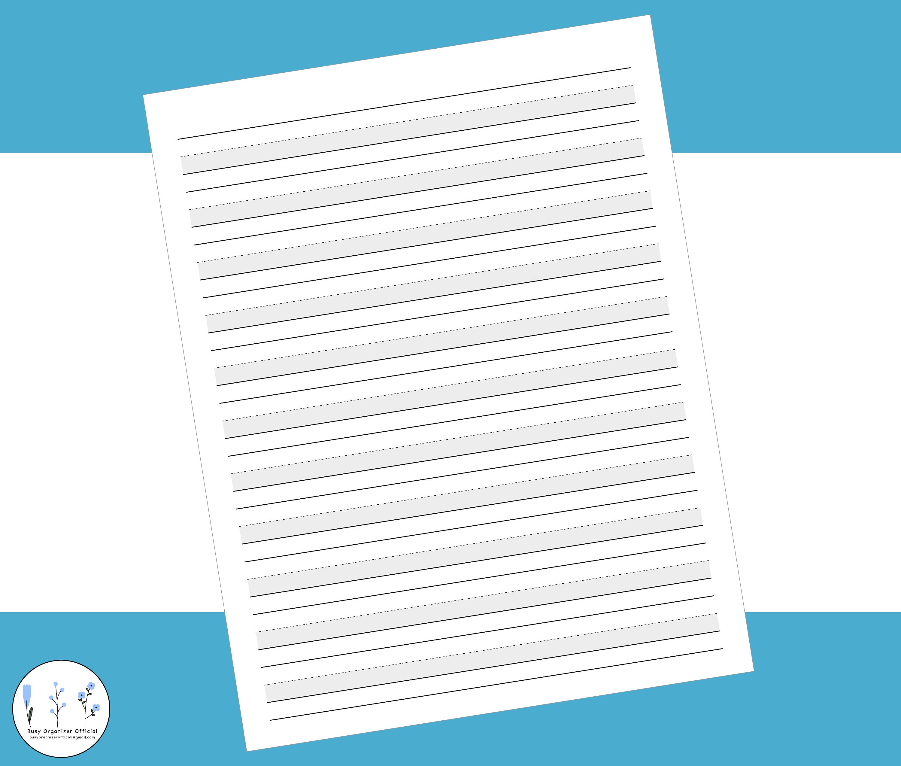 Printable Highlighted Writing Paper Lines vrogue.co