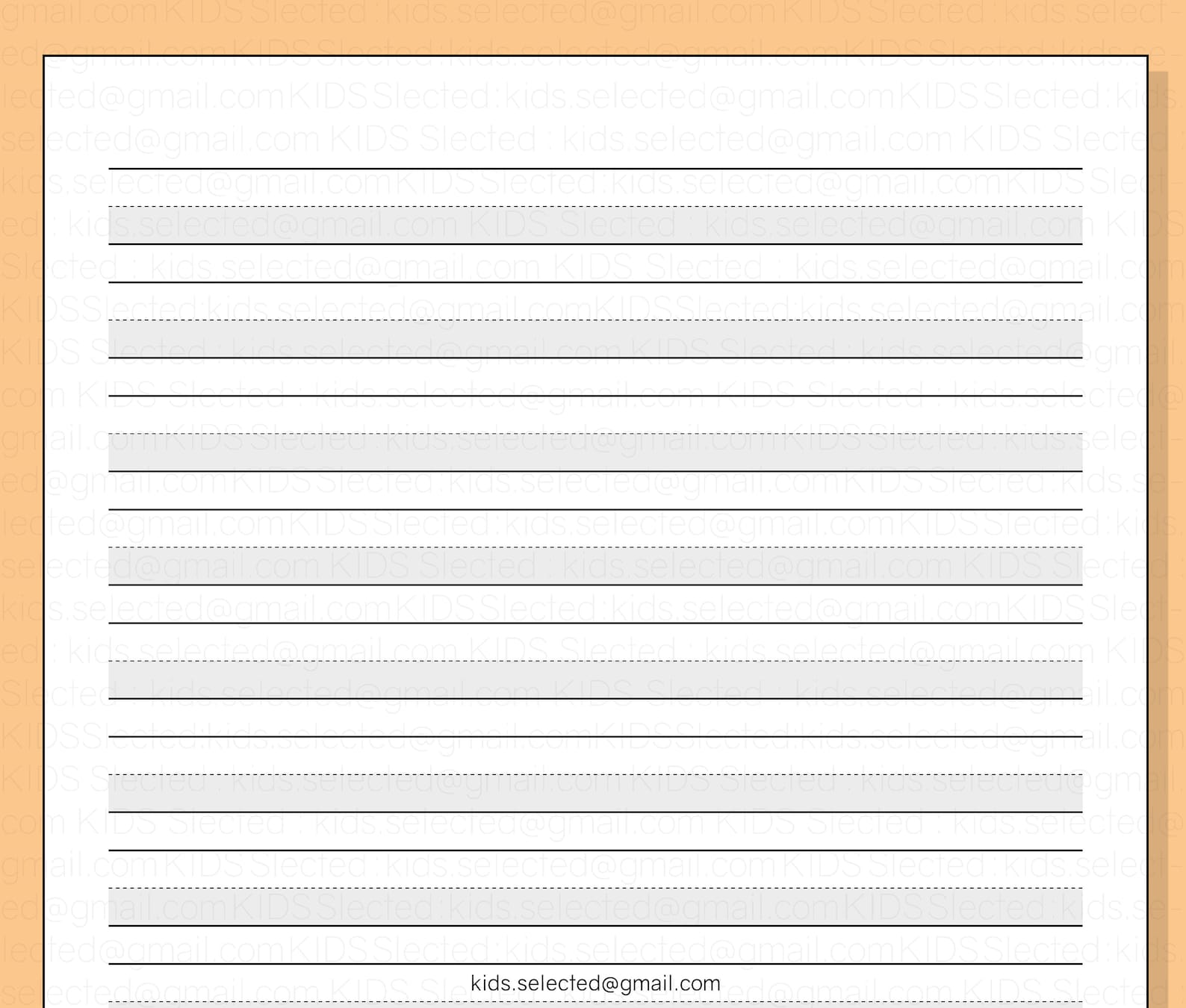 Highlighted Writing Paper for Kids Grade 1 Printable Handwriting ...