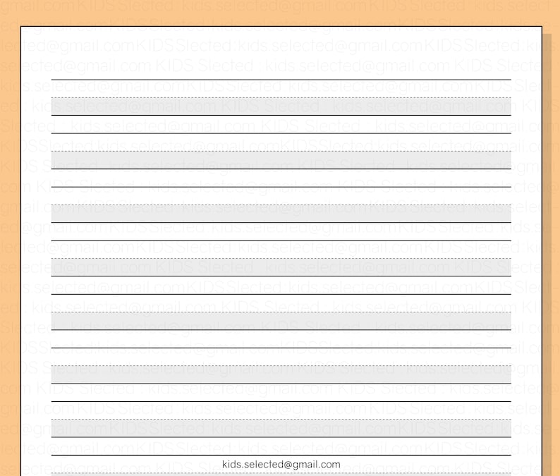 Highlighted Writing Paper for Kids Grade 1 Printable Handwriting ...