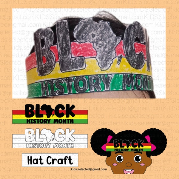 Black History Month Hat Craft Headband African Crown Kindergarten Printable Projects