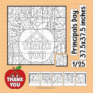 Principals Day Bulletin Boards Thank You Collaborative Poster Pop Art Coloring Pages Printable Activities for Kids Door Decor