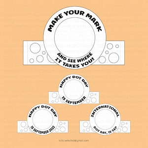 International Dot Day Activities Hat Craft Drawing Creative Crown Headband Template Printable School Holiday