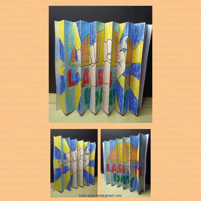 Labor Day Craft Agamograph Activities Bulletin Board Coloring Pages 3D ...