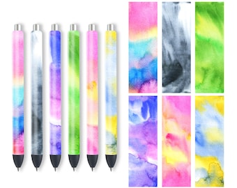 Tie Dye Pen Wraps Png Designs Template Digital Instant Download