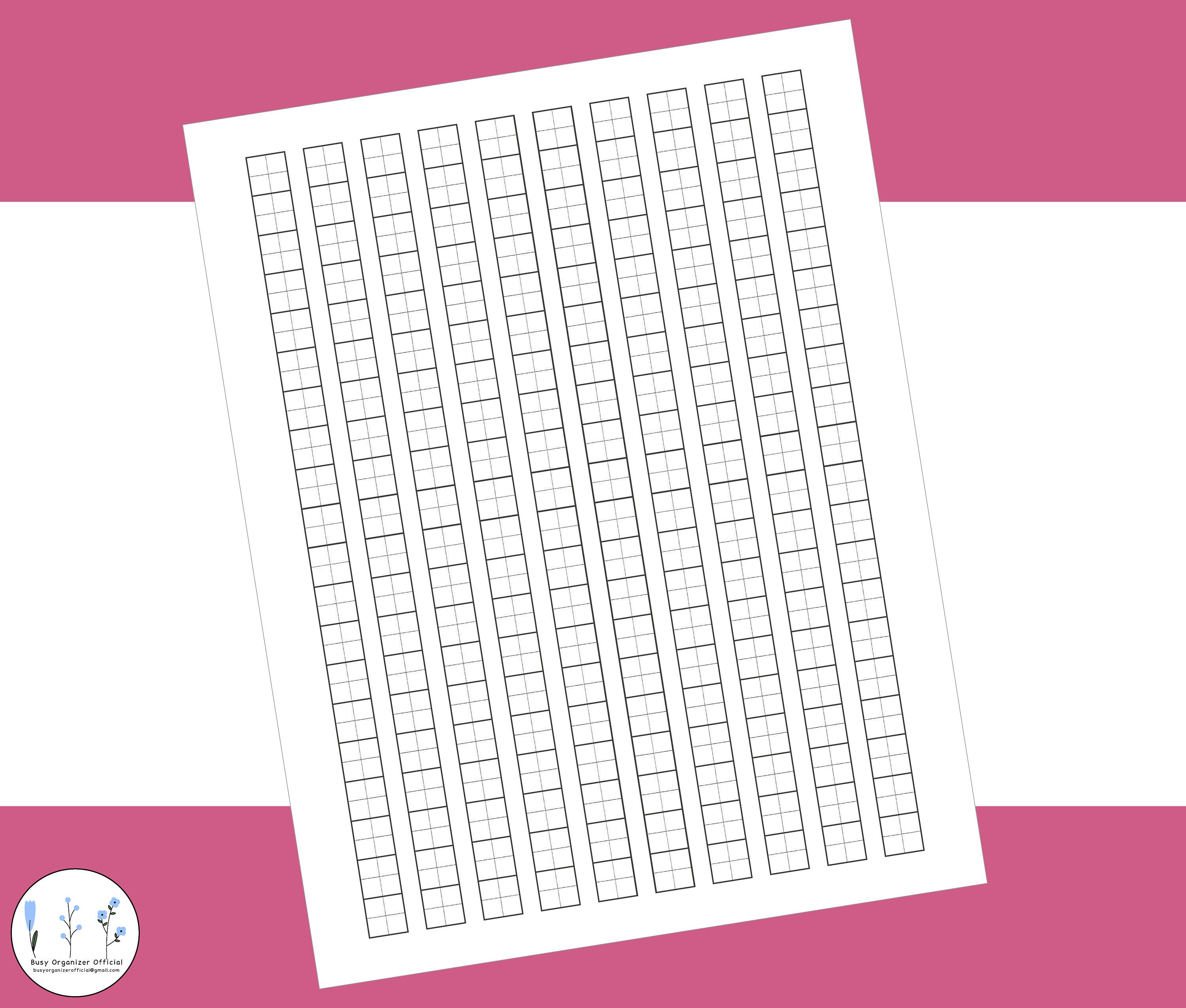 Japanese Character Writing Practice Sheet Genkouyoushi Paper Printable
