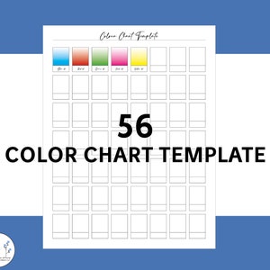56 Bleistift Farbkarte Vorlage Druckbare Aquarell Palette Color Swatch Tracker Pdf Digital Sofort Download
