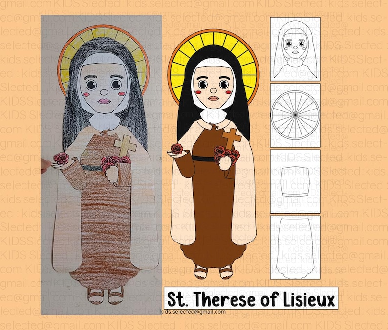 St. Therese of Lisieux Craft Catholic Saint Bulletin Board Patron Saint ...