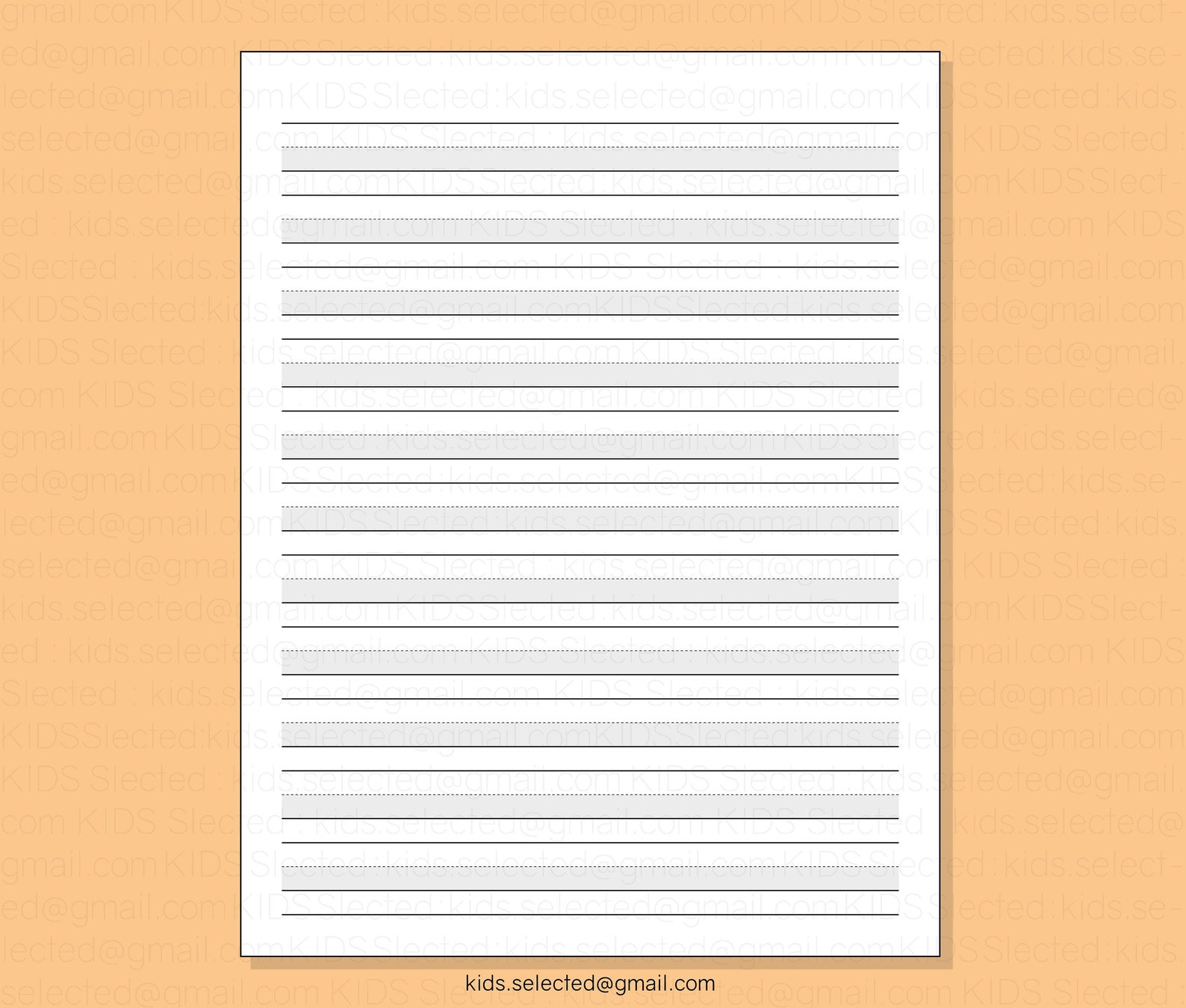 Highlighted Writing Paper for Kids Grade 1 Printable Handwriting ...