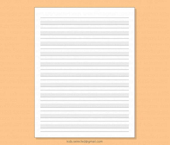 Highlighted Writing Paper for Kids Grade 1 Printable - Etsy México
