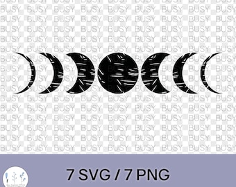 Moon Phases Svg Png Clipart Digital Instant Download