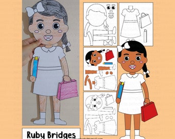 Womens History Month Bulletin Board Ruby Bridges Craft Black History Month Activities Decorations Cut and Paste Art Printable