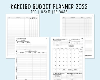 Kakeibo Budget Planner 2023 Printable Pdf Inserts Digital File - Etsy México