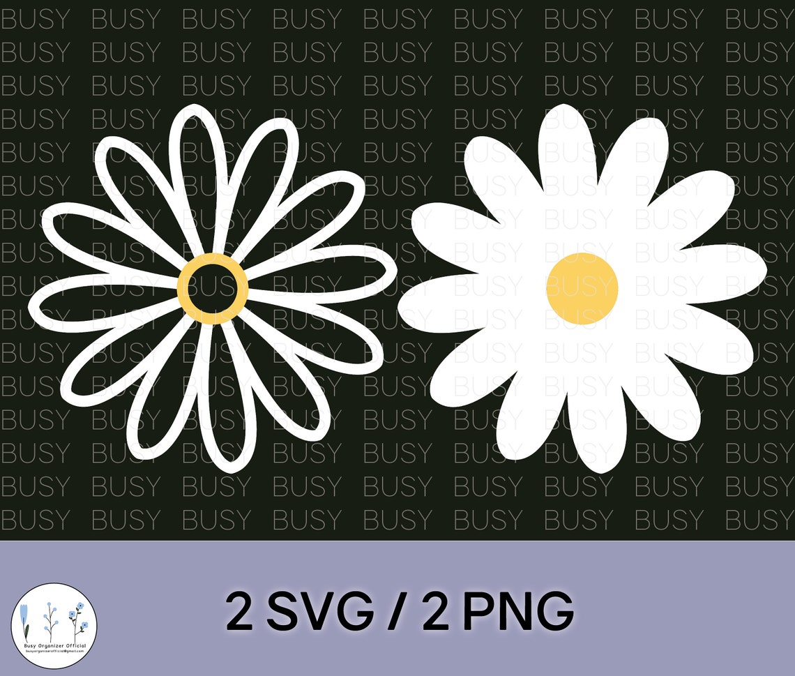 Daisy SVG Flower Bundle Png Clipart Digital Instant Download - Etsy