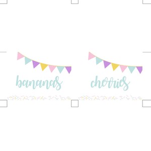 Ice Cream Social Topping Food Tents Printable