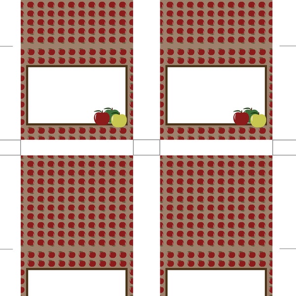 Tentes alimentaires sur le thème de la pomme imprimables
