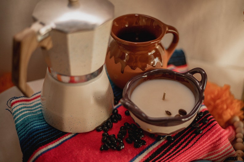 Cafe de Olla - Fresh Coffe with Cinnamon ~ 100% Soy Candle ~ Hand Made, Long Lasting Scent ~ Hand Poured Natural Candle ~ Mexican Inspired 